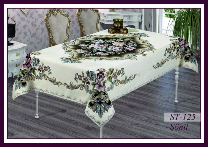 Скатертина велюрова Sagol 110x160 St-125 V-1 Krem