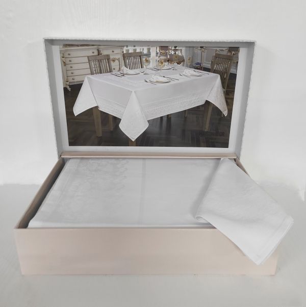 Скатертина Set Maison D'or 160х270+6psc Palmer White