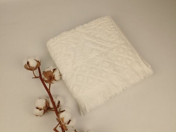 Рушник Philippus Delux Cotton 50х90 Puket Молочний (Е949)