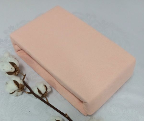 Простирадло 200х200 махрове на резинці "Home line" Peach 130г/м2