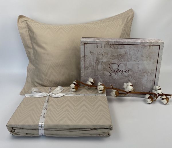Постільна білизна Saheser Jacquard Vip Satin 200X220 Venita Bej