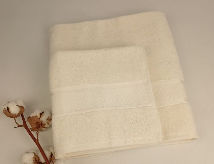 Набір рушників Philippus Collesium Cotton 2 шт Soft Молочний(ЕA071)