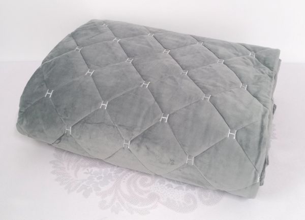 Покривало велюрове Model-3/1 (1163) 220х240 Gray