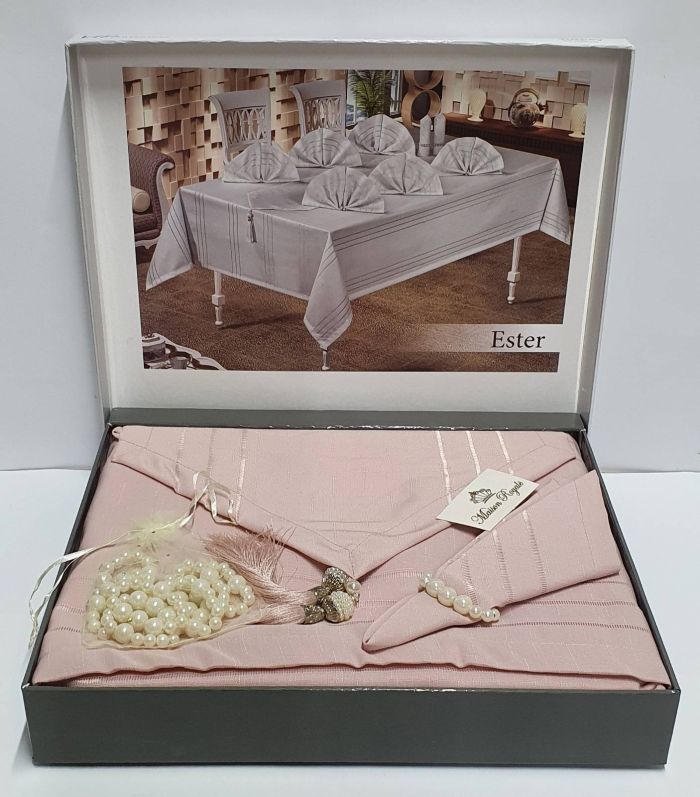 Скатертина Set Maison Royale 160x220+8 psc Ester Powder