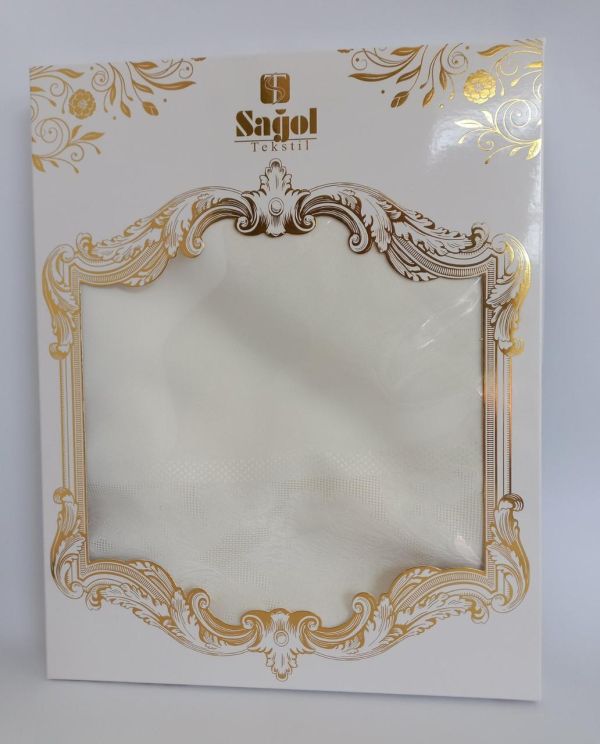 Скатертина Sagol тефлон 160x350 ovale St-060 Cream в коробці *