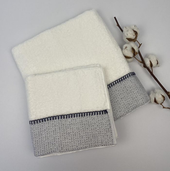 Набір рушників 2 шт Lunaria White- Grey