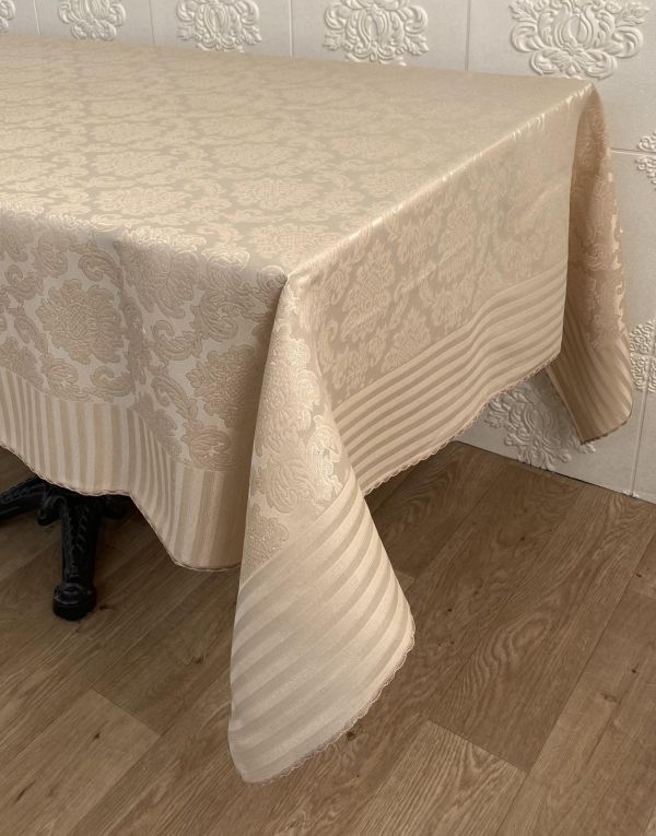 Скатертина тефлонова Masali 160х220 Jumbo-2 Cappucino PVS