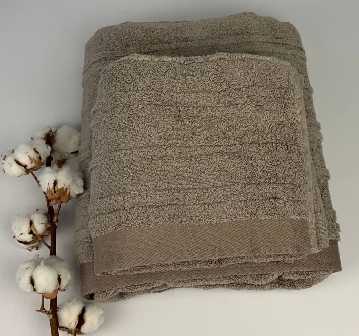 Набір рушників Pupilla 2шт Microcotton Cevher Dark Beige