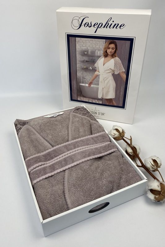 Халат жіночий Maison D'or Josephine Dark Lilac S