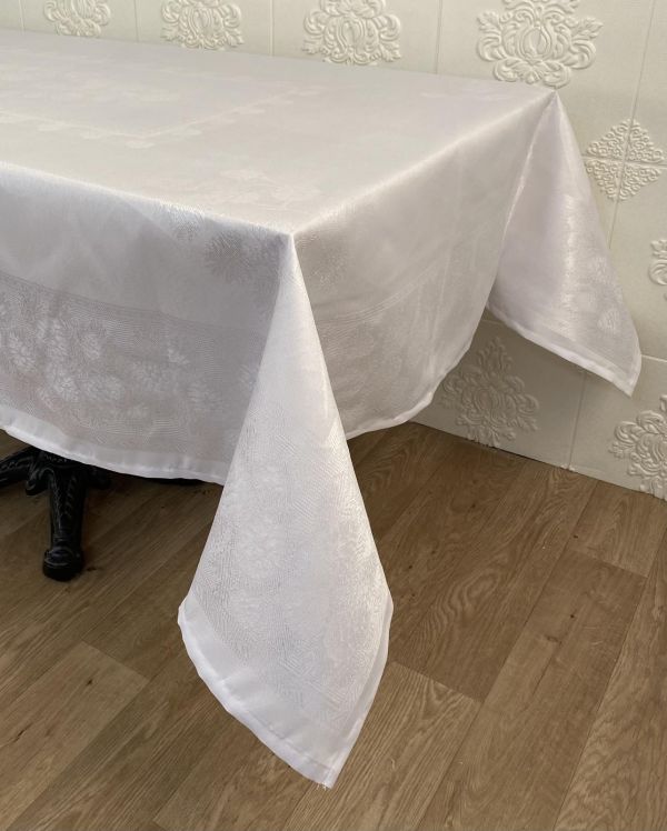 Скатертина Masali тефлон 160x220 Model 506 White