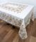 Скатертина Maison Royale льон з мереживом 160x220 Kilim Cream-Cappucino