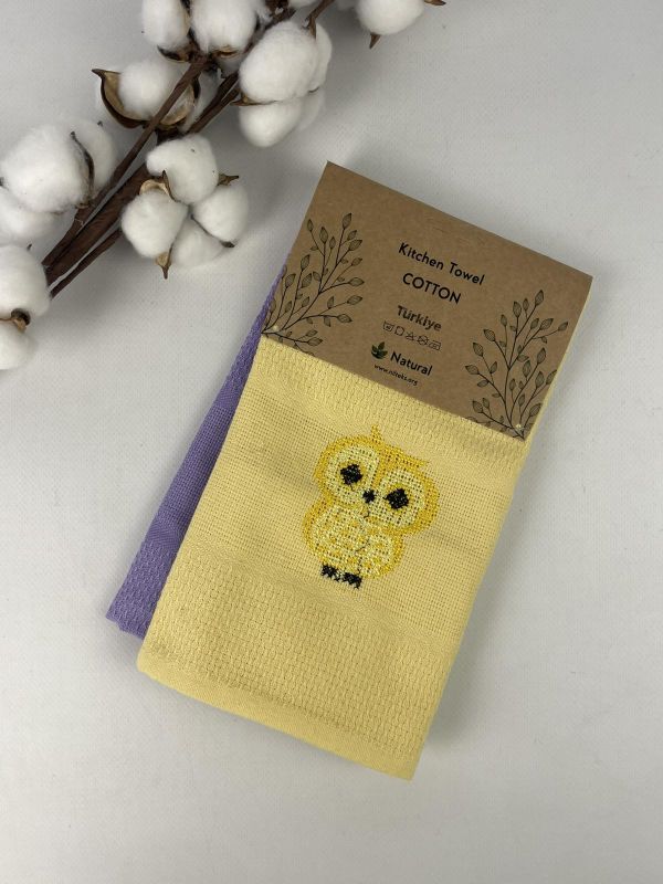 Набір кухонних рушників 2 шт Rice Pattern Hanger Own Yellow-Purple