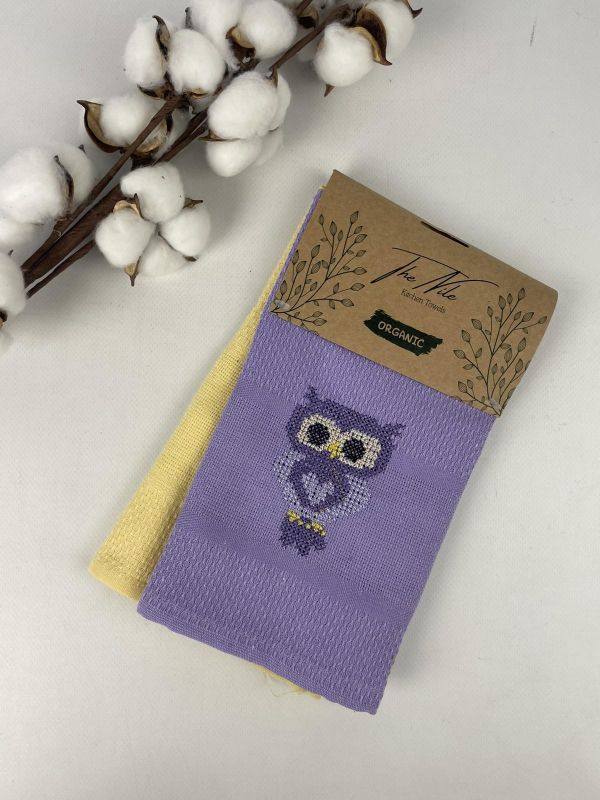 Набір кухонних рушників 2 шт Rice Pattern Hanger Own Yellow-Purple