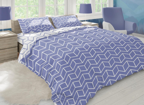 Комплект постільної білизни "ТЕП" євростандарт 361 Blue Afflatus, 70x70