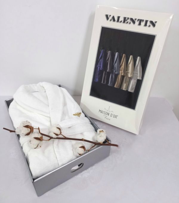 Халат чоловічий Maison D'or Valentin White M