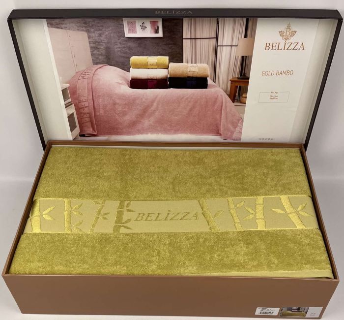 Простирадло махрове Belizza Vip Bamboo 200х220 Yesil