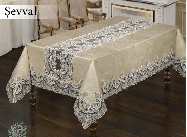 Скатертина Велюр Maison Royale 160x300 Sevval Cappucino