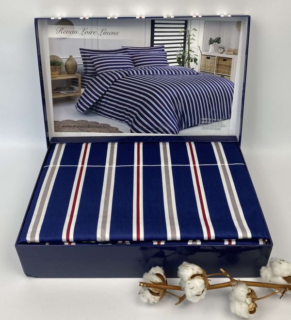 Постільна білизна Maison D'or сатин 200х220 Revan Loire Linens Navy