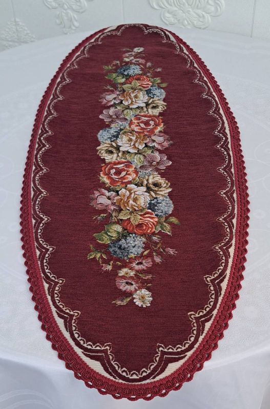 Доріжка Sagol велюр 40х100 OV St 154-2 Bordo