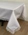 Скатертина Masali поліестер з мереживом 160х260 Model 515 White