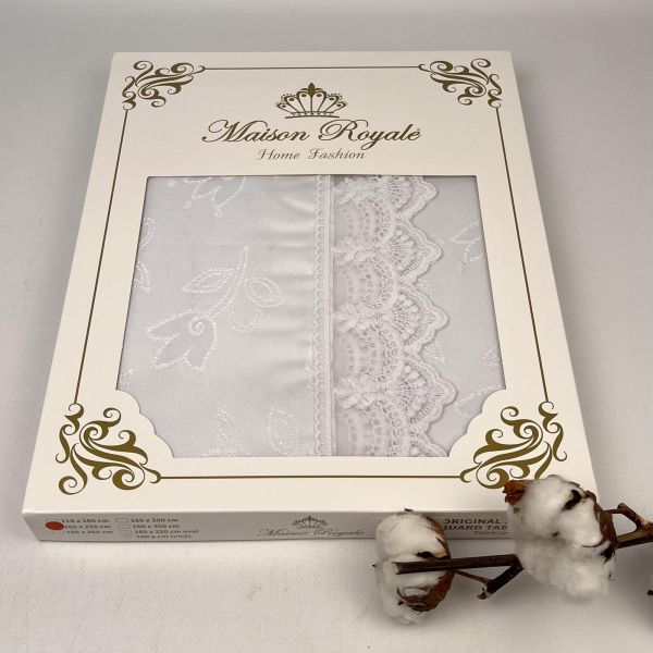 Скатертина Maison Royale 160x220 KDK-1 White
