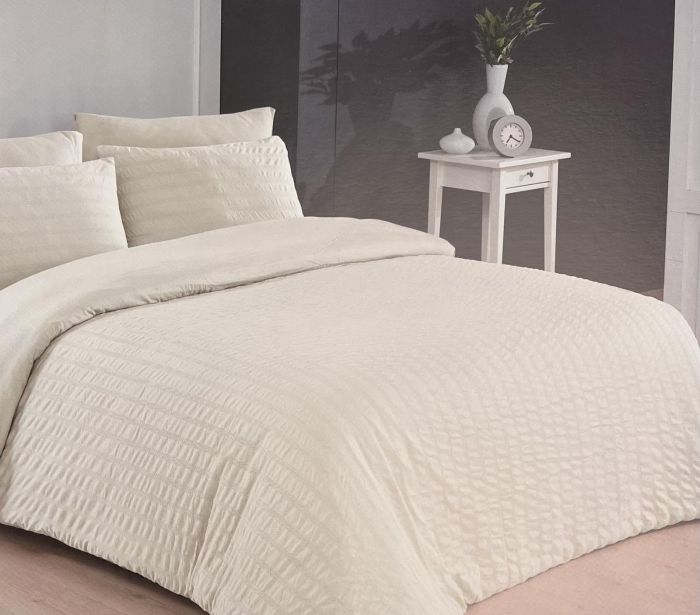 Постільна білизна Maison D'or трикотаж-страйп 200х220 Elissa Natural Ecru