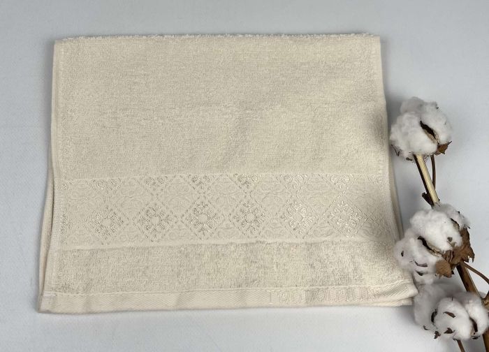 Рушник Two Dolphins Classic Cotton 30х50 Thema Молочний(A106)