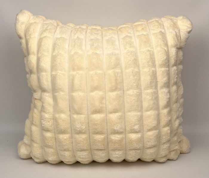 Наволочка велюрова "Клітка" 50x50 Light  Peach