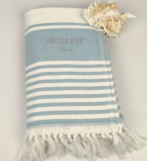 Рушник Maison D'or Primavera 100x200 White-Turquoise