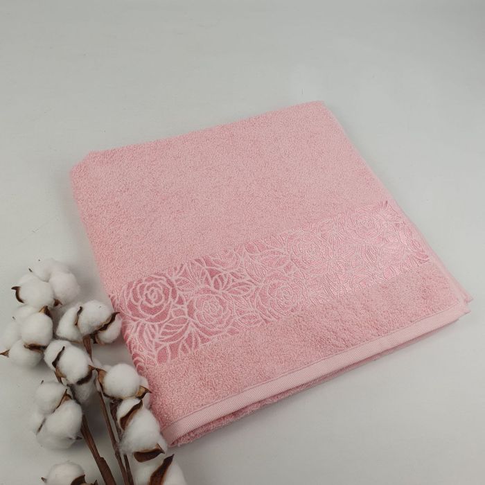 Рушник Philippus Moss Cotton 70x140 Rose Рожевий (A556)