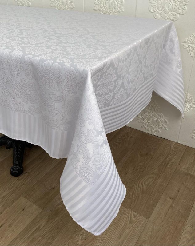 Скатертина тефлонова Masali 160x400 Jumbo-2 White PVS