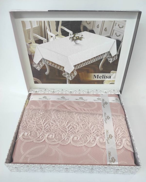 Скатертина Maison Royale 160x350 Melisa Pudra