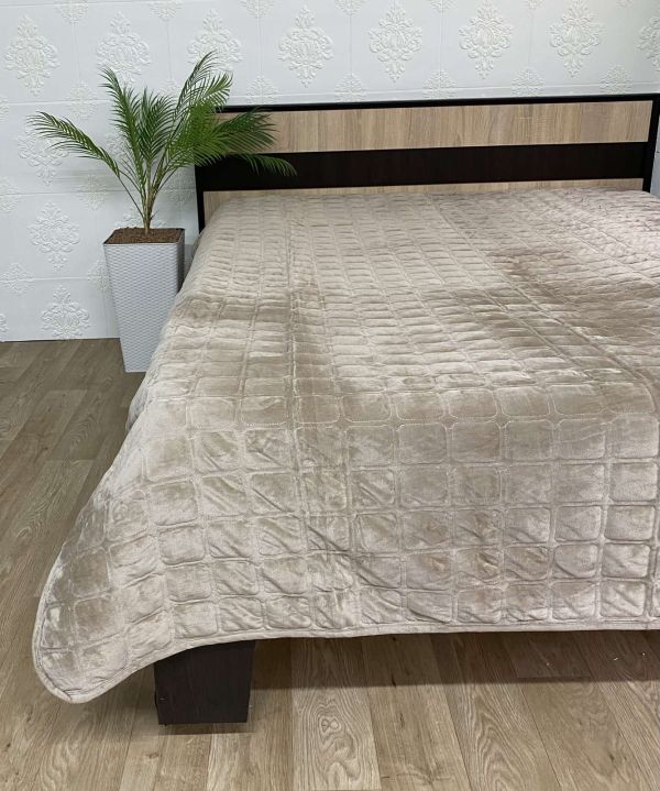 Покривало велюрове Model-15 (1248) 220х240 Cappuccino