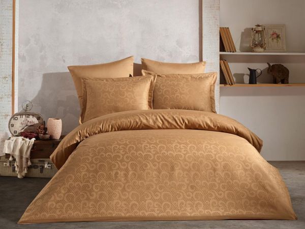 Постільна білизна Saheser Jacquard Vip Satin 200X220 Honey Goldenrod
