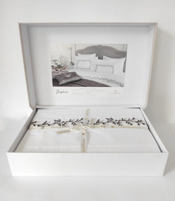 Постільна білизна Pepper Home Josephine 200x220 White-Graphite