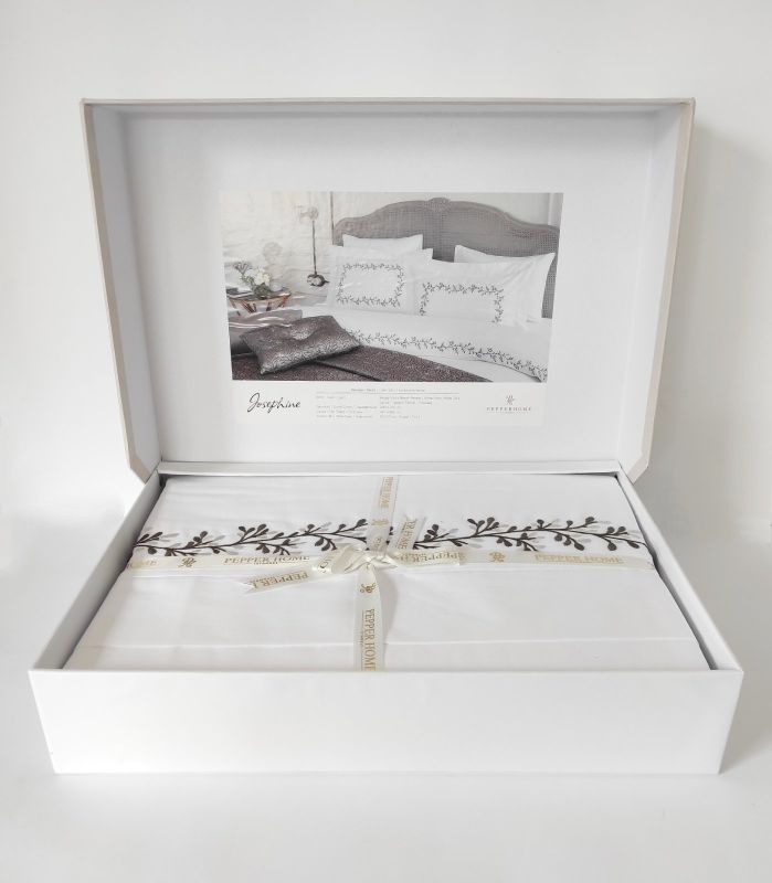Постільна білизна Pepper Home Josephine 200x220 White-Graphite