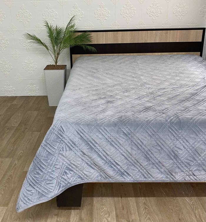 Покривало велюрове Model-18 (1287) 220х240 Grey