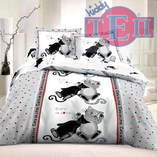 Комплект постільної білизни "ТЕП"  півтораспальний 821 Cats, 70x70