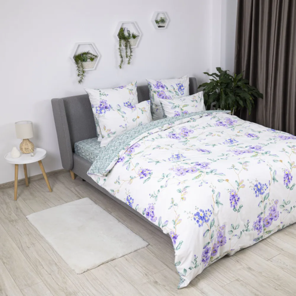 Комплект постільної білизни "Happy Sleep" євро (Весняний сад ,50x70)