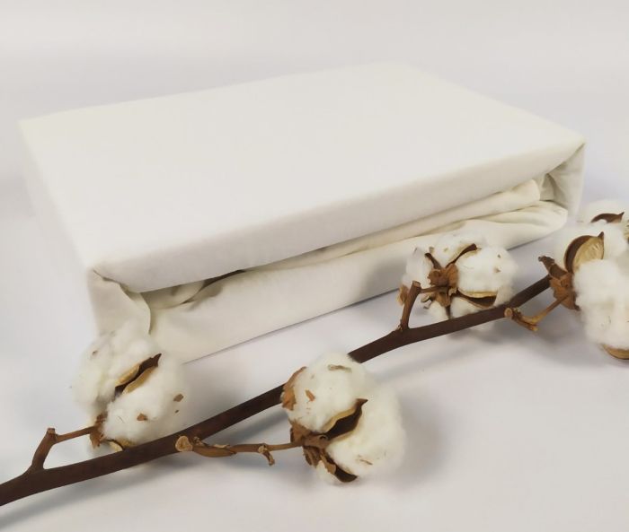 Простирадло Home Line 180х200 на резинці трикотаж Cream