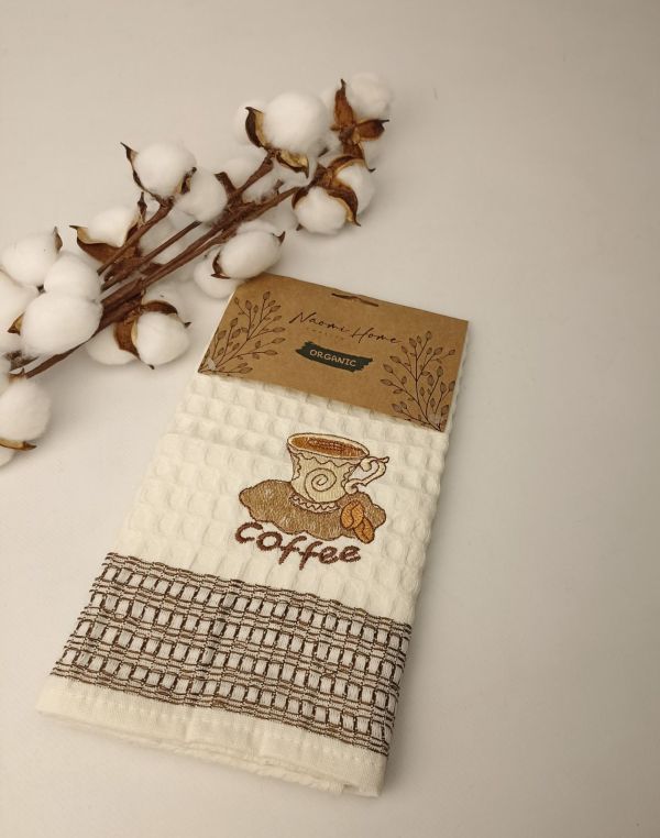 Рушник вафельний кухонний 45х70 Quality Coffe 1