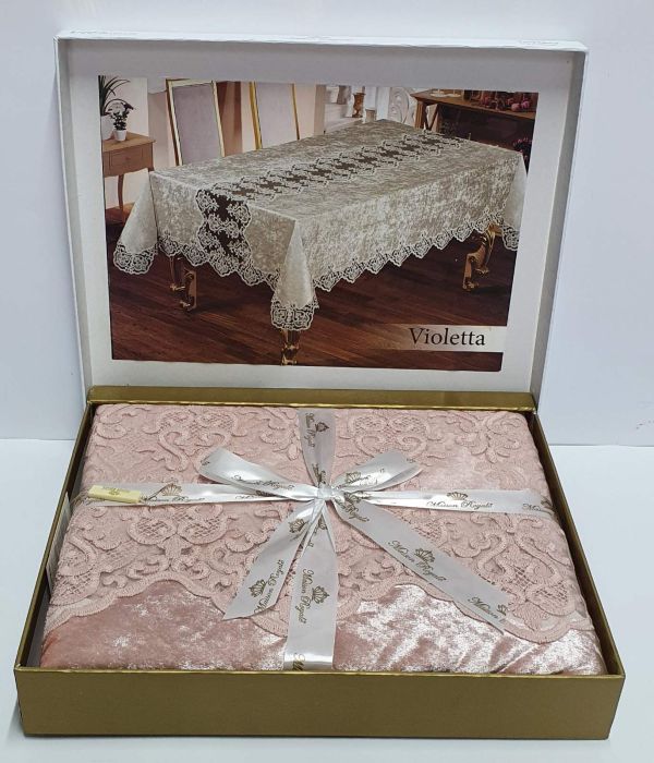 Скатертина Велюр Maison Royale 160x300 Violetta Powder