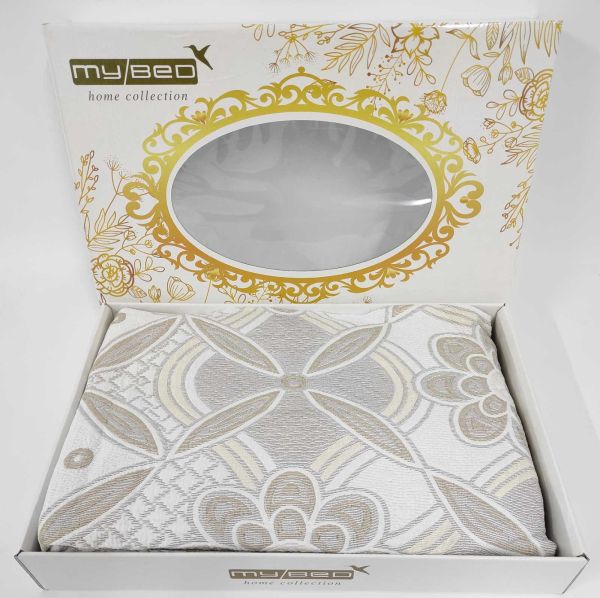Покривало My Bed Жакард 240x240 Модель 1 Gold -Cream