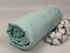 Простирадло на резинці з наволочками Belizza 160x200+30см сатин Baby Blue