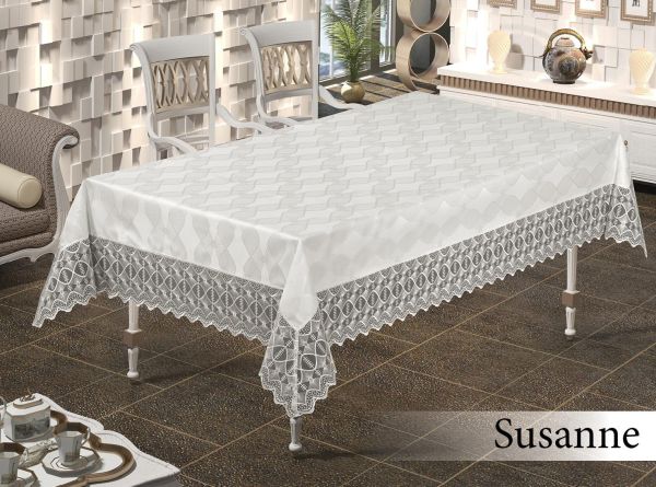 Скатертина з мереживом Maison Royale 160x220 Susanne White