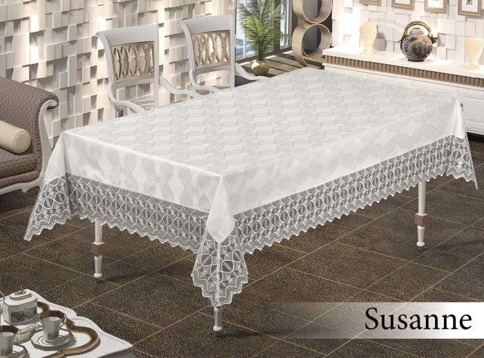 Скатертина з мереживом Maison Royale 160x220 Susanne White