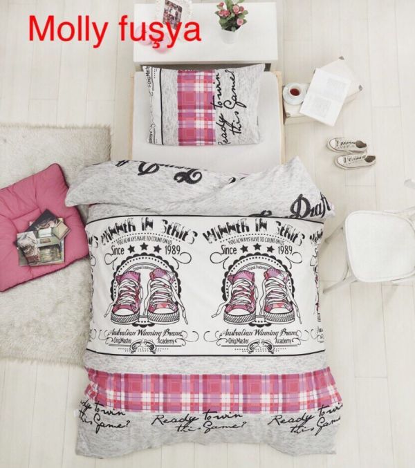 Постільна білизна Altinbasak ранфорс 160x220 Molly fusya