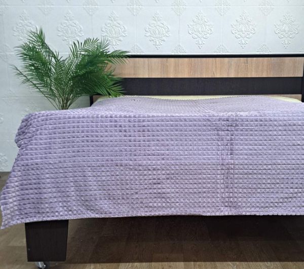 Покривало велюр без упаковки 220х240 Lilac (1662)