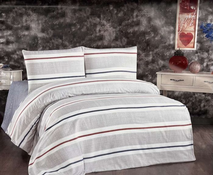 Постільна білизна Belizza фланель 160x220 Striped Mix