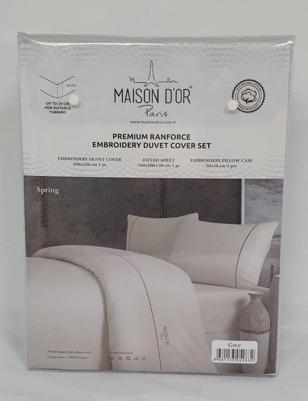 Постільна білизна Maison D'or преміум ранфорс 200х220 Grey
